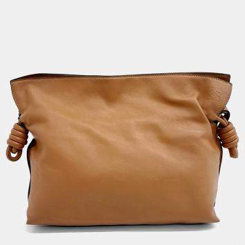 Pre Owned Loewe Brown Leather Flamengo