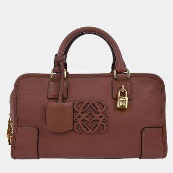 Pre Owned Loewe Brown Leather Amazona 28 Handbag