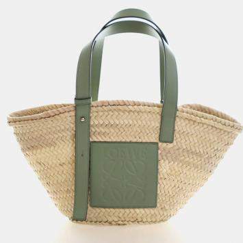 Pre Owned Loewe Medium Raffia Basket