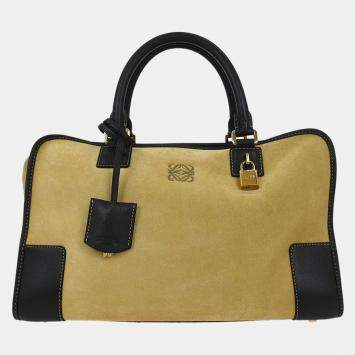 مملوكة مسبقًا Loewe Beige Suede Amazona 36 Handbag