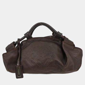 Pre Owned Loewe Brown Lambskin Nappa Aire Tote Bag