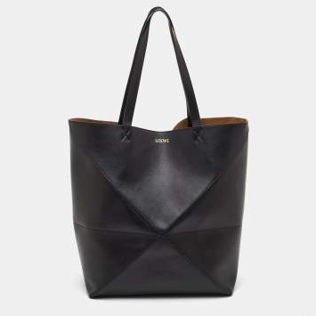 Pre Owned Loewe Puzzle XL Black Leather Tote