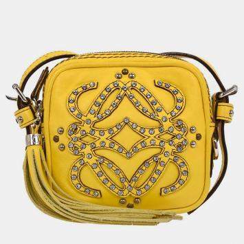 Pre Owned Loewe Yellow Crossbody Bag