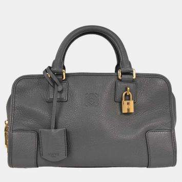 Pre Owned Loewe Gray Amazona 28 Handbag