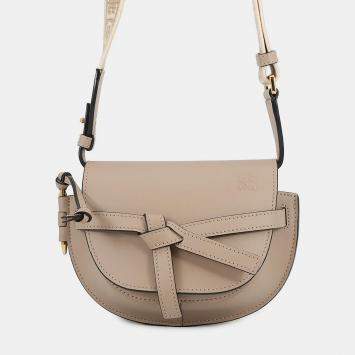 مملوكة مسبقًا Loewe Gate Dual Shoulder Bag Beige Leather Size Mini