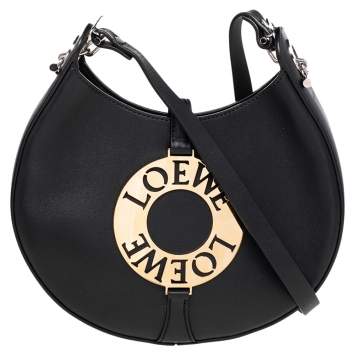 Pre Owned Loewe Black Leather Small Joyce Shoulder Bag