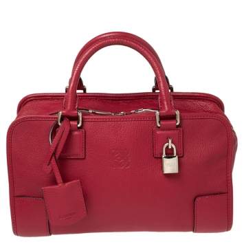 Pre Owned Loewe Lipstick Leather Amazona 28 Bag