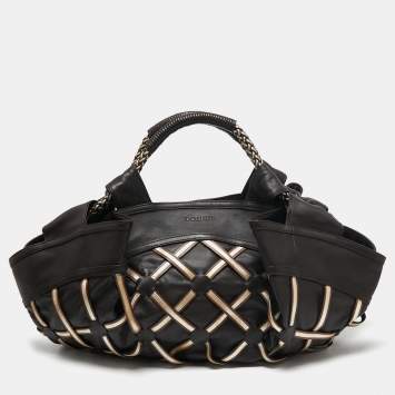 Pre Owned Loewe Brown Leather Mesh Limited Edition Satchel