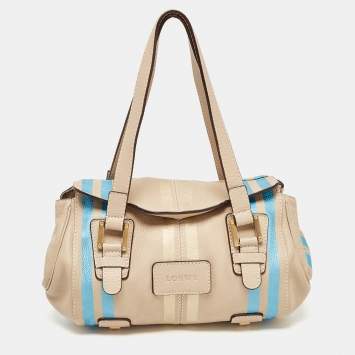Pre Owned Loewe Beige Leather Special Edition Shoulder Bag