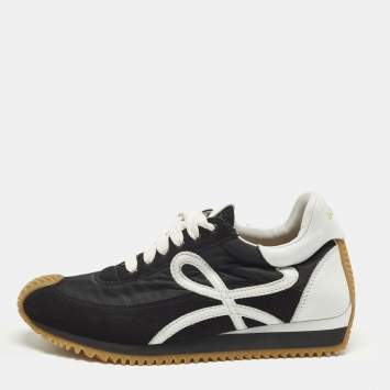 مملوكة مسبقًا حذاء رياضي لووي سويدي وجلد بني قصير مقاس 39