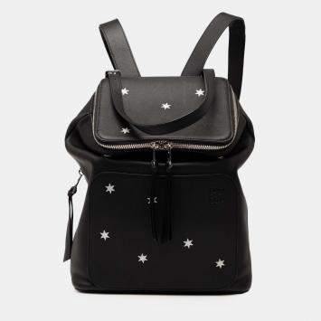 Pre Owned Loewe Small Leather Goya Stars Backpack