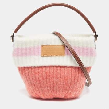 Pre Owned حقيبة كروس لونشان لو بلياج كوكونينغ صغيرة متعددة الألوان جلد وصوف