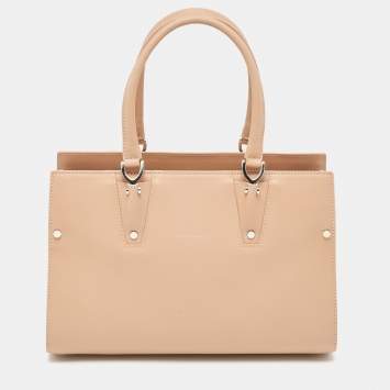 Pre Owned Longchamp Light Pink Leather Paris Premiere Tote