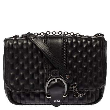 Pre Owned Longchamp Black Leather Amazone Shoulder Bag