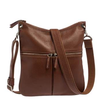 Pre Owned Longchamp Brown Leather Le Foulonne Crossbody Bag