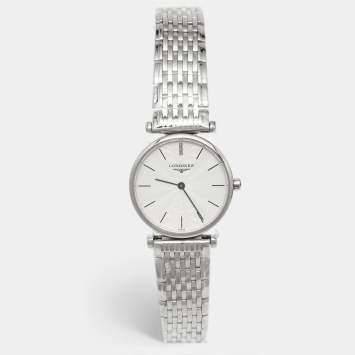 Pre Owned Longines Silver Dial Stainless Steel La Grande Classique De Longines L42094716 Women's Wristwatch 24 mm