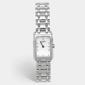 Pre Owned Longines DolceVIta L5.258.4.87.6 Mother Of Pearl Diamond Stainless Steel Women's Wristwatch 17.70 mm