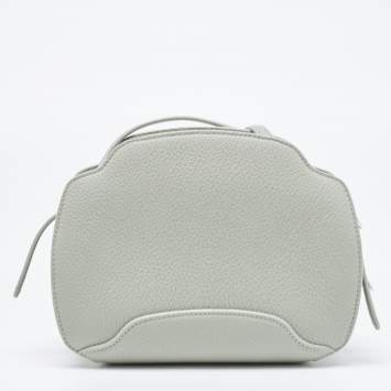 Pre Owned Loro Piana Pale Green Leather Sesia Crossbody Bag