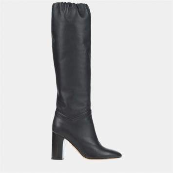 Pre Owned Loro Piana Leather Knee Length Boots 38