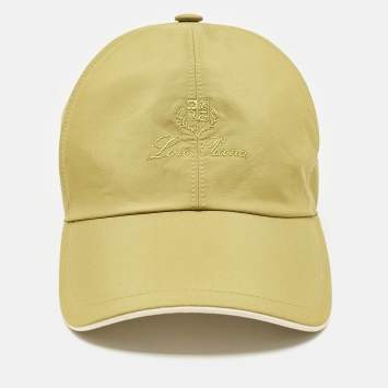 Pre Owned Loro Piano Green Microfibre Storm System Baseball Cap M