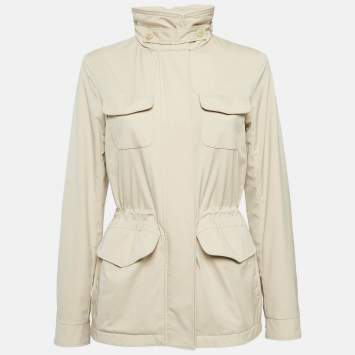 Pre Owned Loro Piana Beige Technical Nylon Windmate Traveller Jacket S