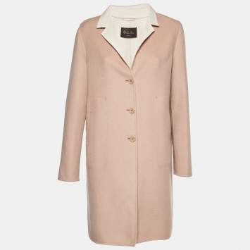 Pre Owned Loro Piana Pink Cashmere Single breasted Coat M