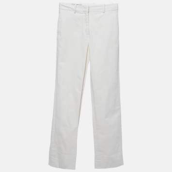 Loro Piana Off White Cotton Trousers S