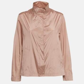 Pre Owned Loro Piana Blush Pink Silk Blend Travelers Jacket M  