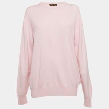Pre Owned Loro Piana Pink Knitted Sweaters XL