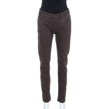 Pre Owned Loro Piana Brown Denim Straight Fit Jeans M