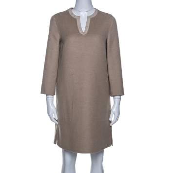 Pre Owned Loro Piana Camel Beige Cashmere Tunic S