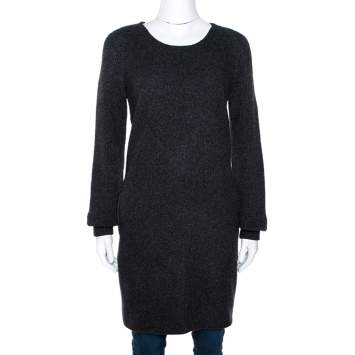 Pre Owned Loro Piana Grey Cashmere Long Sleeve Tunic M