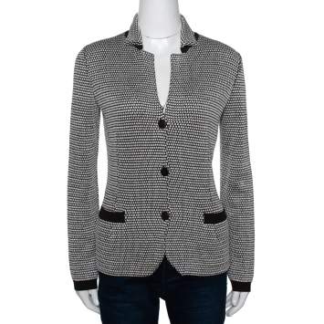 Pre Owned Loro Piana Brown Silk & Cotton Knit Button Front Cardigan S