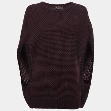 Pre Owned Loro Piana Purple Baby Cashmere Sweater Vest M
