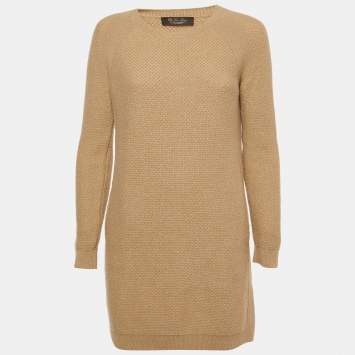 Pre Owned Loro Piana Brown Baby Cashmere Sweater XS
