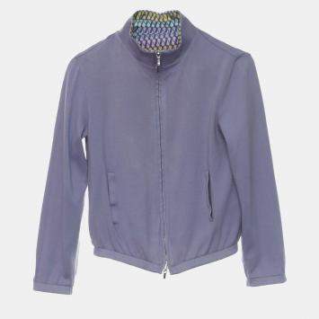 Pre Owned Loro Piana Multicolor Printed Bomber Jacket Girls Size 12