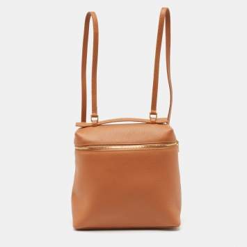 Pre Owned Loro Piana Brown Leather Extra Pocket L23 Backpack