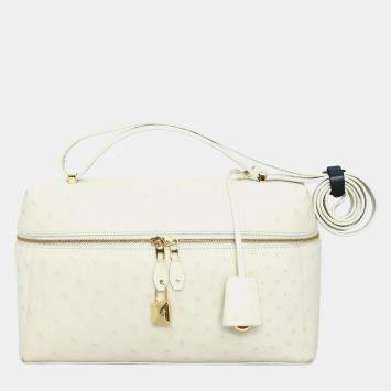 Pre Owned Loro Piana Ostrich Extra Bag L27 Bag