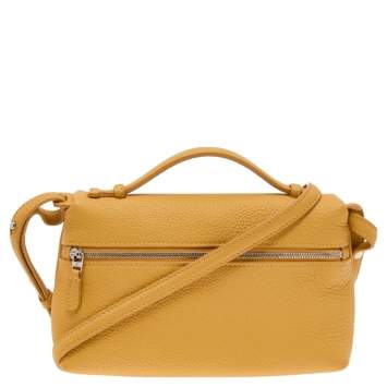 Pre Owned Loro Piana Yellow Leather L19 Pouch