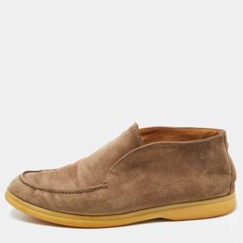 Pre Owned Loro Piana Brown Suede Open Walk Boots Size 37