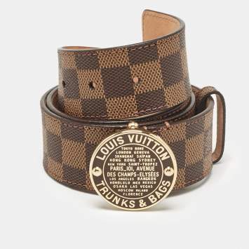 Pre Owned Louis Vuitton Damier Ebene Canvas Trunks and Bags Belt 80 CM