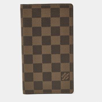 Pre Owned Louis Vuitton Damier Ebene Canvas Pocket Agenda Cover