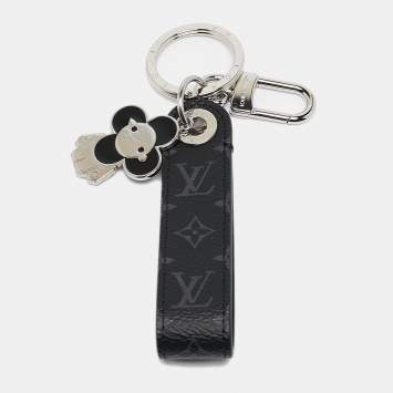 Pre Owned Louis Vuitton Monogram Eclipse Canvas Vivienne Dragonne Key Holder and Bag Charm