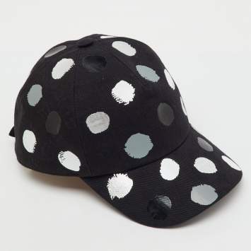 Pre Owned Louis Vuitton x Yayoi Kusama Black Cotton Infinity Dots Baseball Cap 