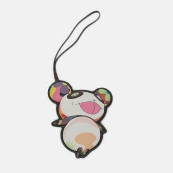 Pre Owned Louis Vuitton x Takashi Murakami Superflat Panda Bag Charm Multicolor Leather 