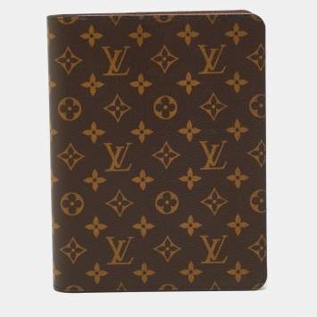 Pre Owned Louis Vuitton Desk Agenda Cover Monogram Canvas 