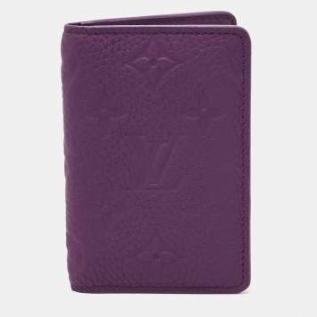 Pre Owned Louis Vuitton Amethyste Monogram Empreinte Pocket Organizer