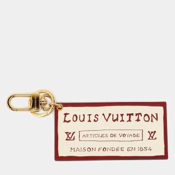 Pre Owned Louis Vuitton x Grace Coddington Travel Tag Bag Charm Multicolor Leather