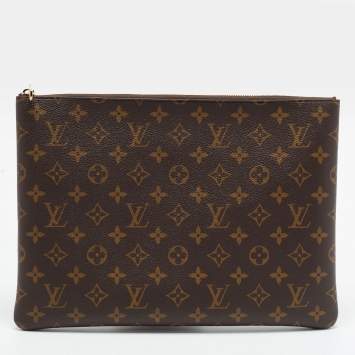 Pre Owned Louis Vuitton L Key Pouch Monogram Canvas 