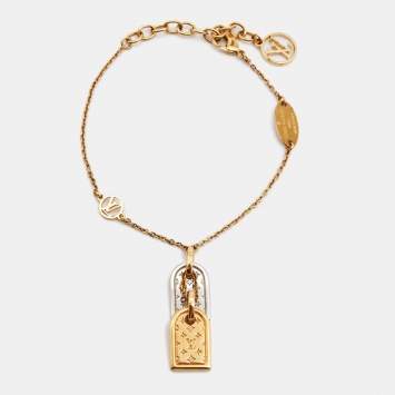 Pre Owned Louis Vuitton Nanogram Two Tone Bracelet